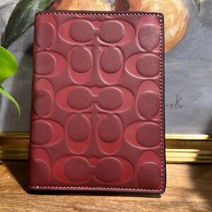 New Signature Coach leather passport holder unisex